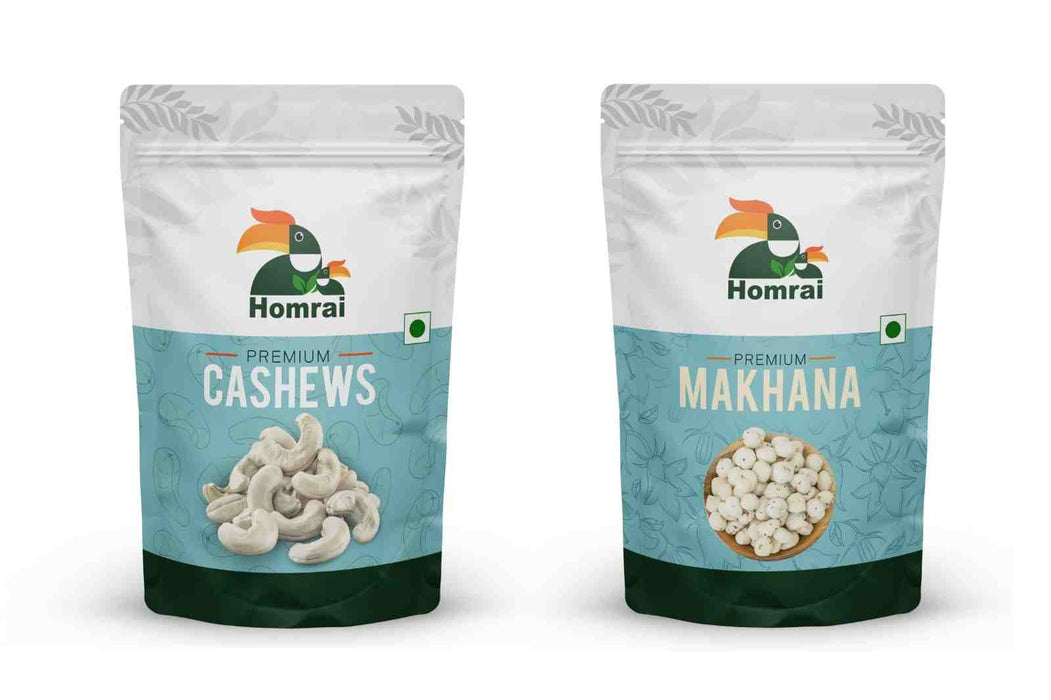 Homrai Cashew (250g) Makhana (150g) Combo